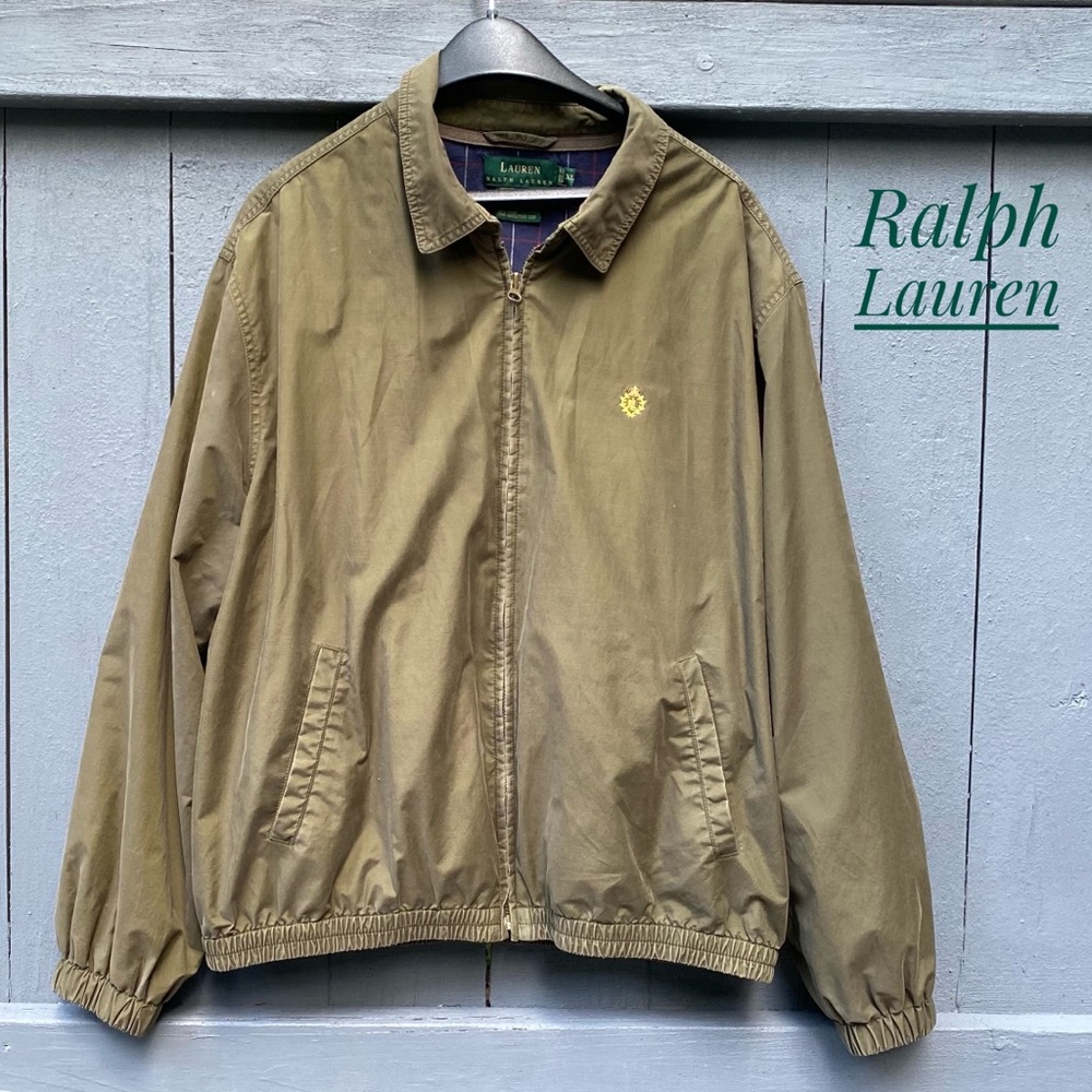 LRL Ralph Lauren OLIVE Flannel Lined Jacket